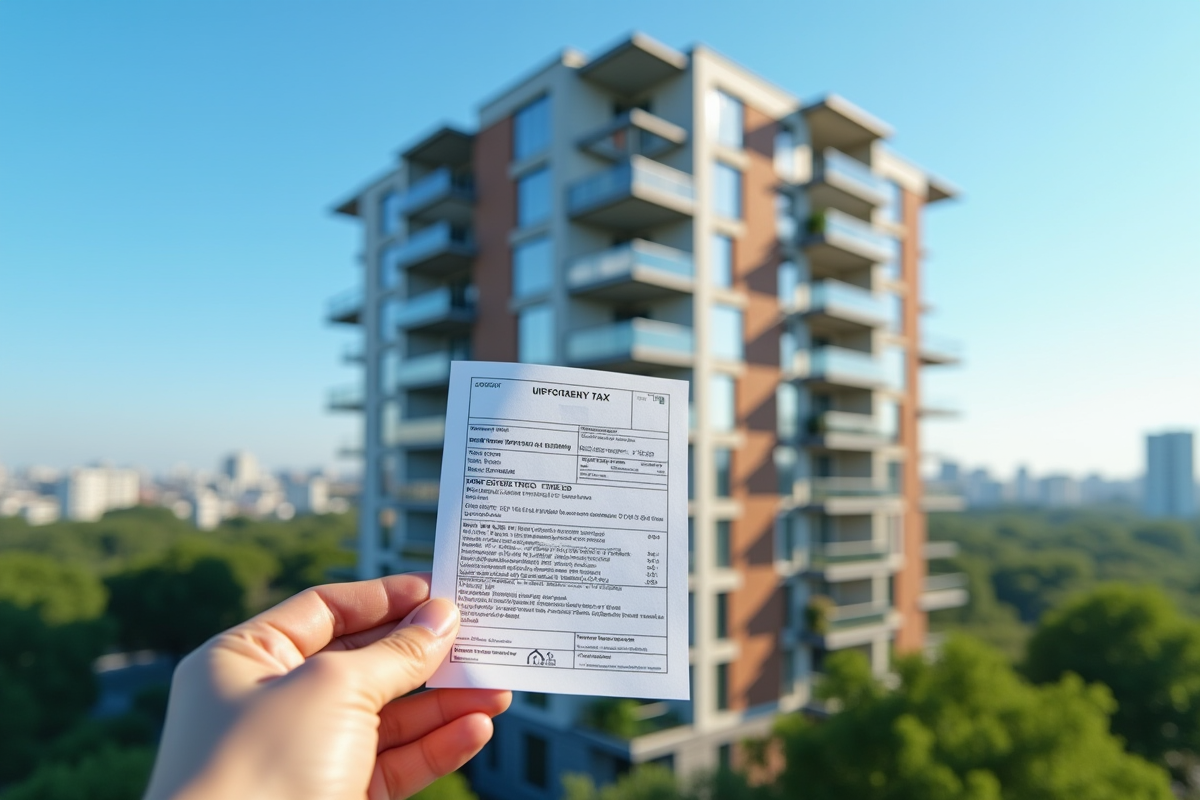 Immeuble moderne avec avis d